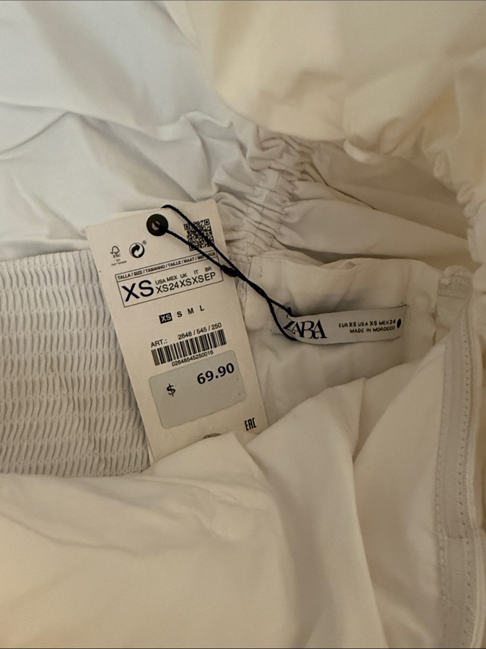 Zara White Off-Shoulder Ruffle Blouse - Picture 2 of 12